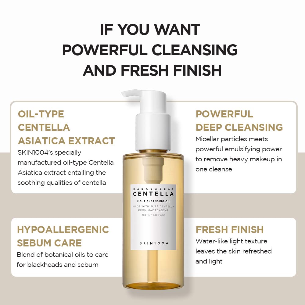 SKIN1004 Madagascar Centella Light Cleansing Oil 200ML - Image 4
