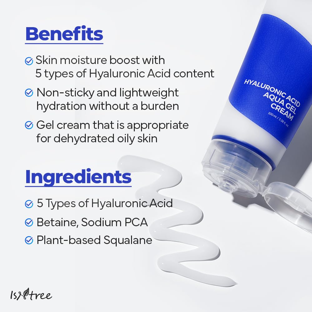IsNtree Hyaluronic Acid Aqua Gel Cream 100ml - Image 2