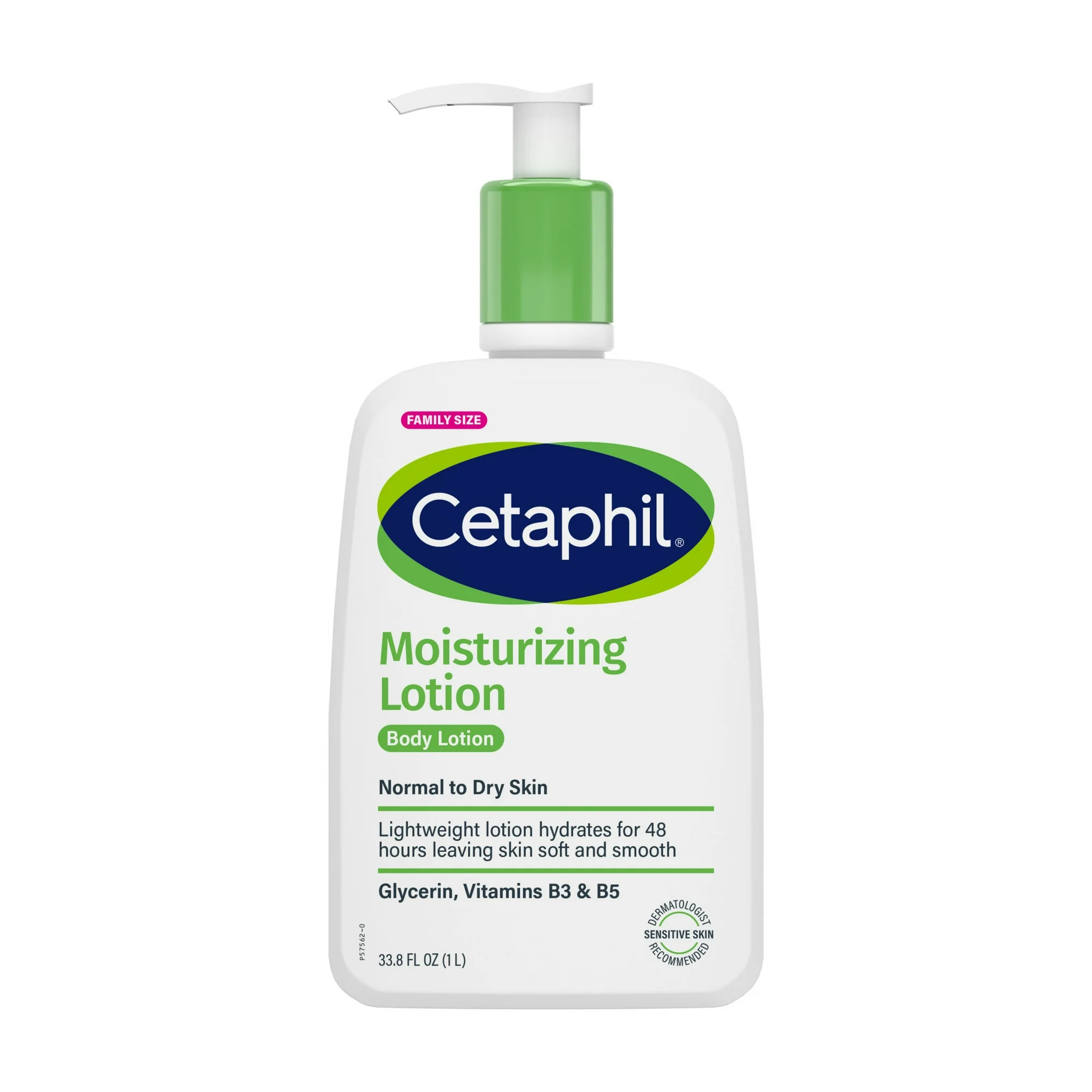 Cetaphil Hydrating Moisturizing Lotion for Normal to Dry Skin, Sensitive Skin, 33.8 Fl Oz 1 liter