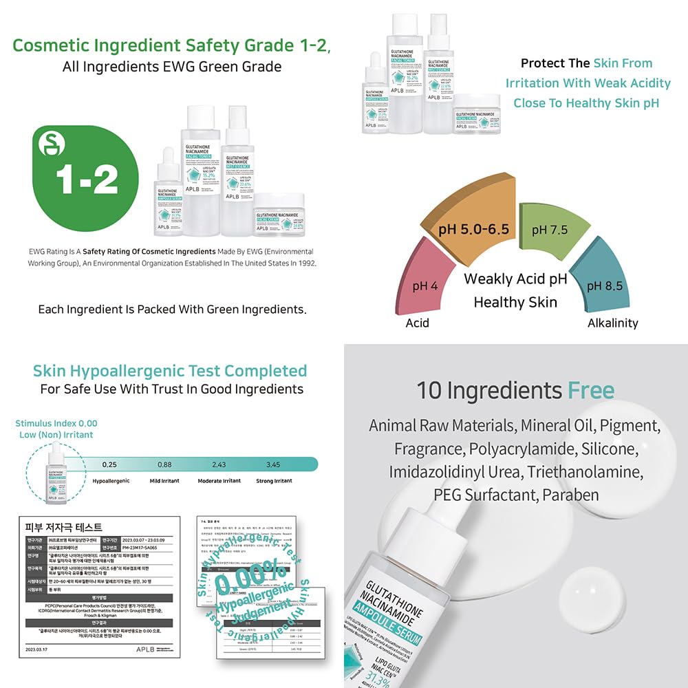 APLB Glutathione Niacinamide Ampoule Serum | LIPO GLUTA NIAC CEN™ 31.3% 1.35 FL.OZ/ 40ml - Image 6