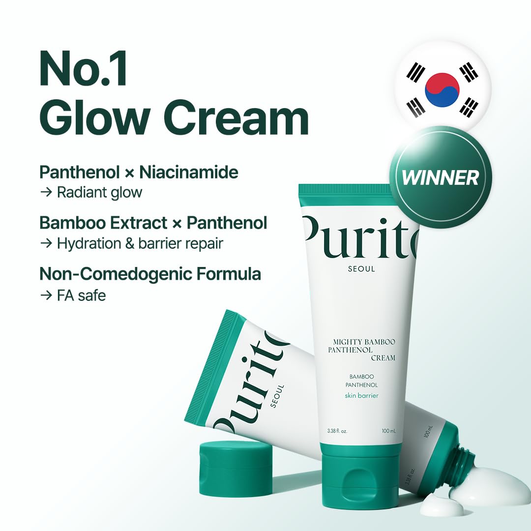 PURITO Mighty Bamboo Panthenol Cream, 3.38fl.oz / 100ml - Image 2