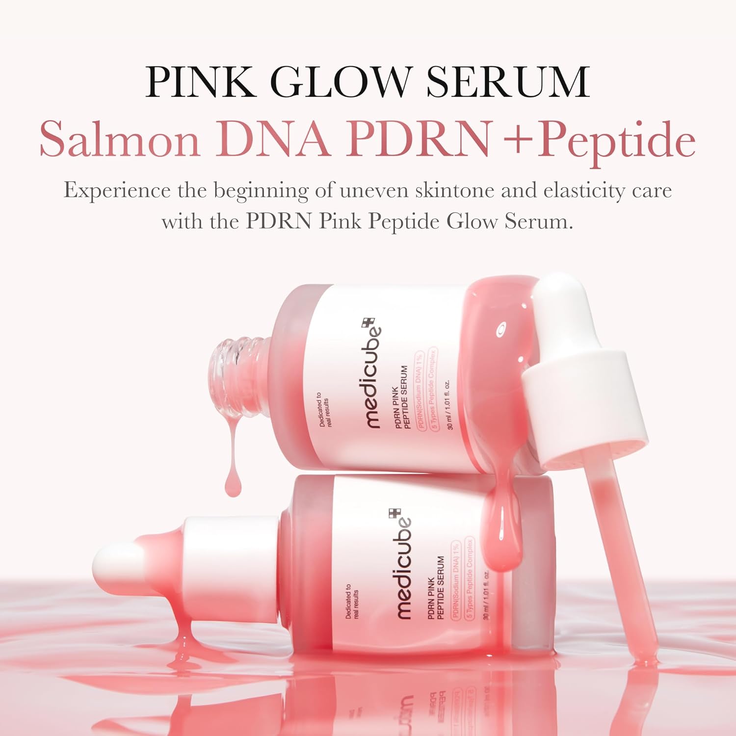 medicube Salmon DNA PDRN Pink Peptide Serum, Pink glow serum, Peptide, Niacinamide, Uneven Skin Tone,30ml - Image 3