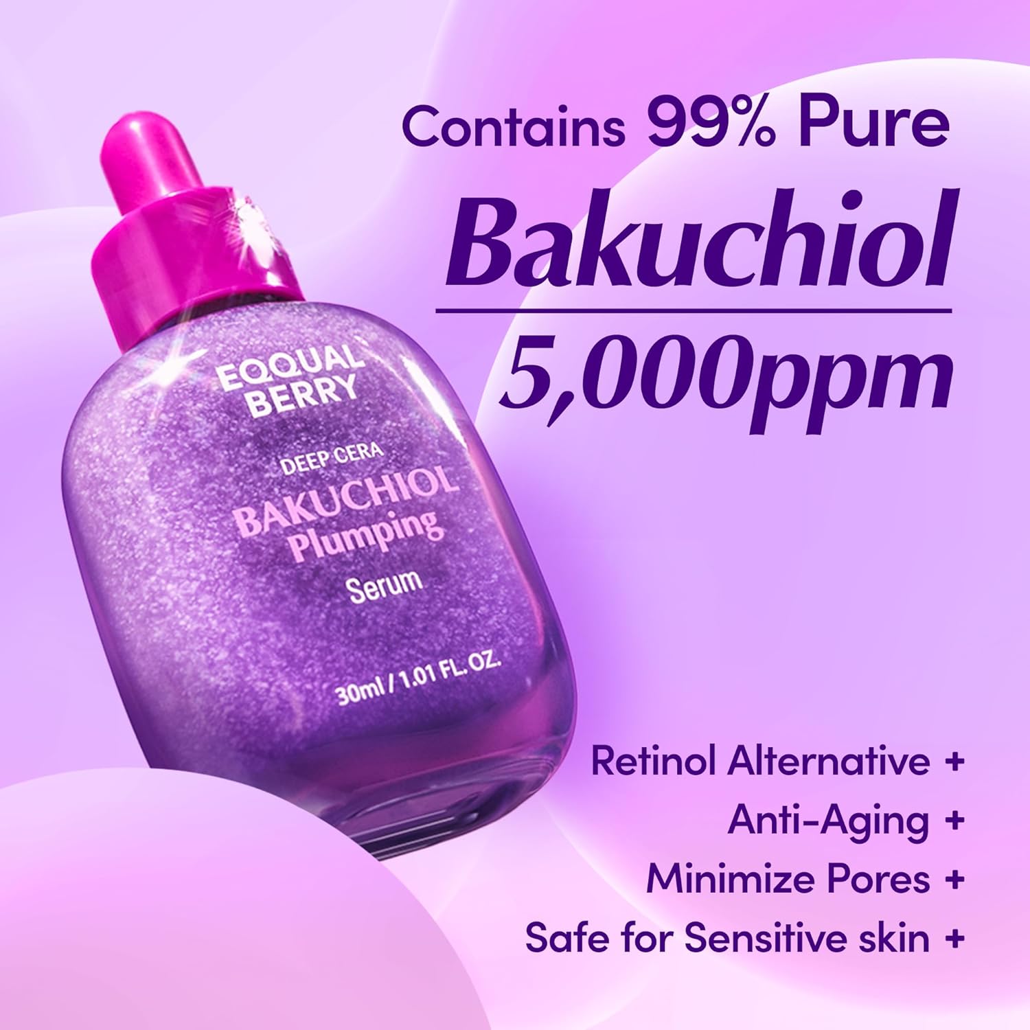 EQQUALBERRY Bakuchiol Plumping Serum 30ML - Image 2