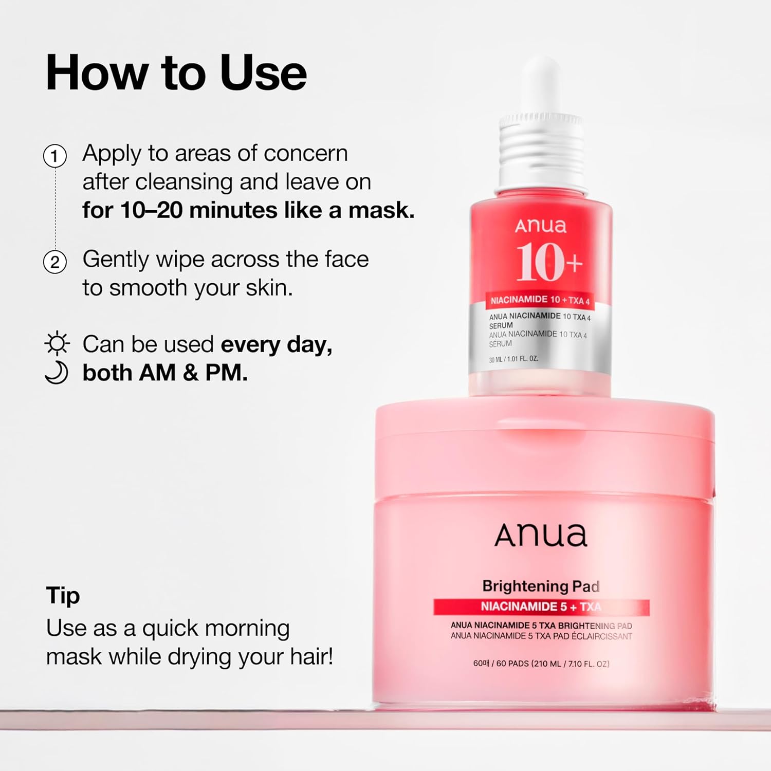 Anua Niacinamide 5 TXA Toner Pads – Hydrating Facial Pad (210ml, 60 Pads) - Image 7