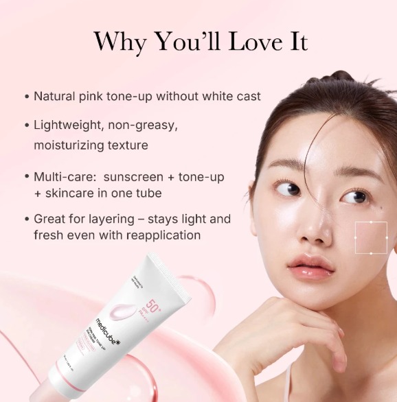 medicube PDRN Pink Tone Up Sun Cream 50ml - Image 3