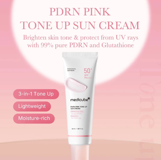 medicube PDRN Pink Tone Up Sun Cream 50ml - Image 2