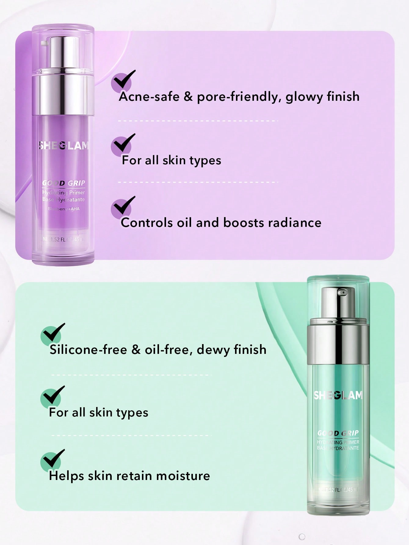 SHEGLAM Good Grip Hydrating Primer 45ML - Image 5