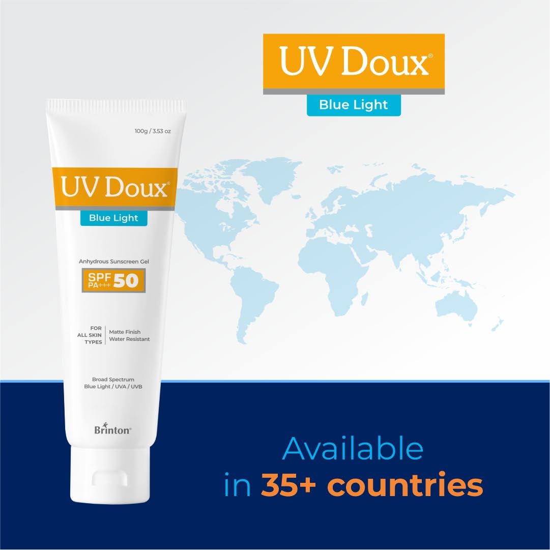 UV Doux Blue Light Tinted Sunscreen Gel SPF 50 PA+++ 50g - Image 6