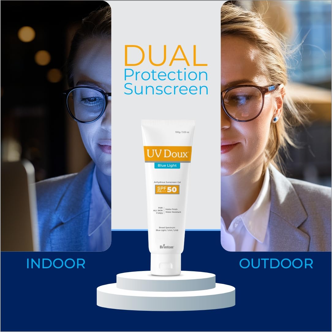 UV Doux Blue Light Tinted Sunscreen Gel SPF 50 PA+++ 50g - Image 3
