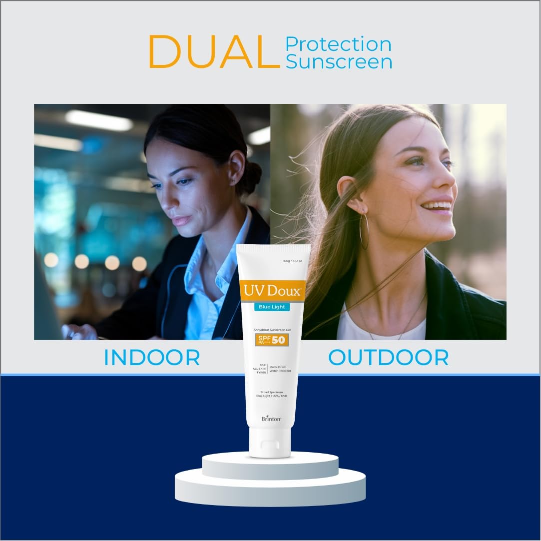 UV Doux Blue Light Tinted Sunscreen Gel SPF 50 PA+++ 50g - Image 4