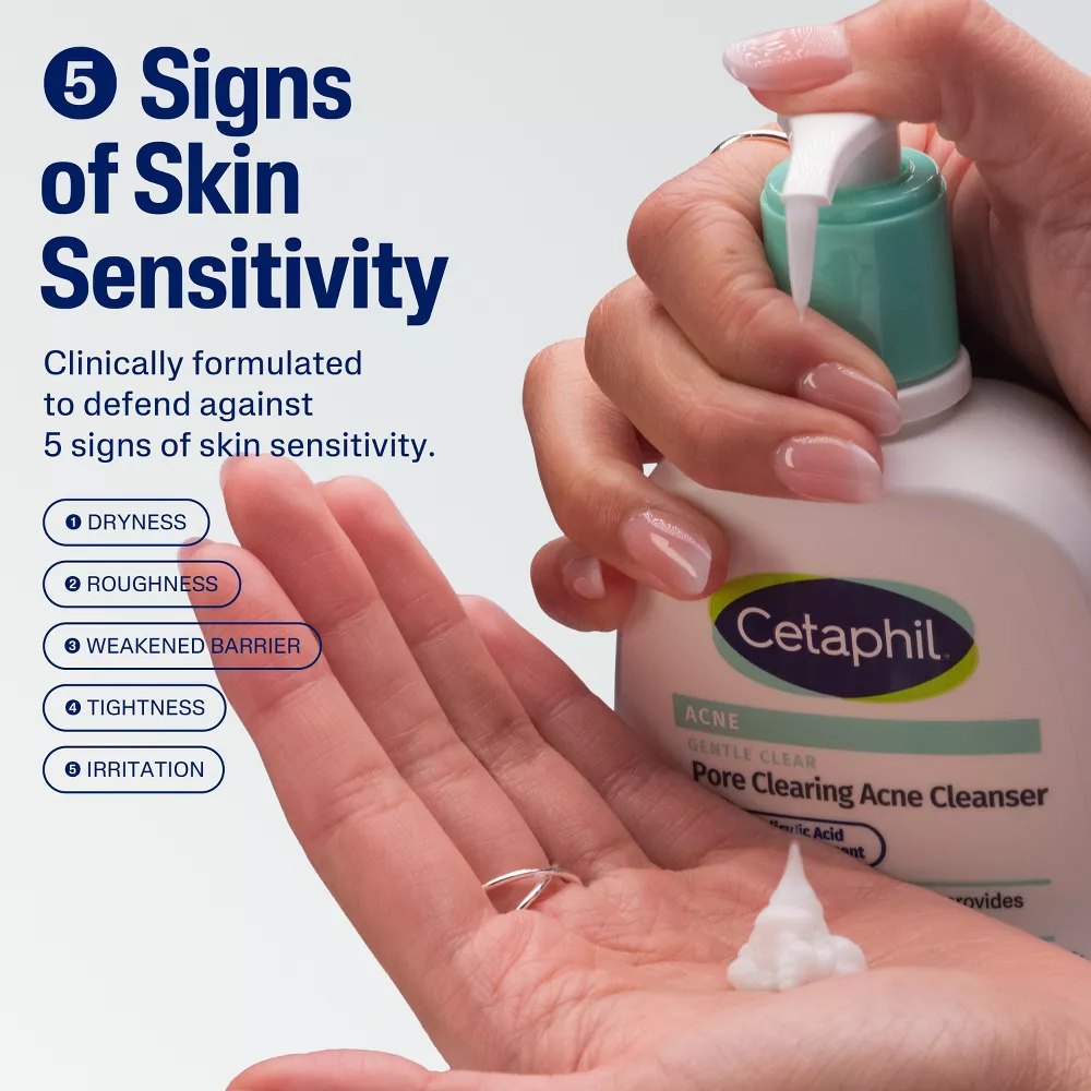 Cetaphil Gentle Clear Salicylic Acid Acne Pore Cleanser - 8 fl oz (237ml) - Image 7