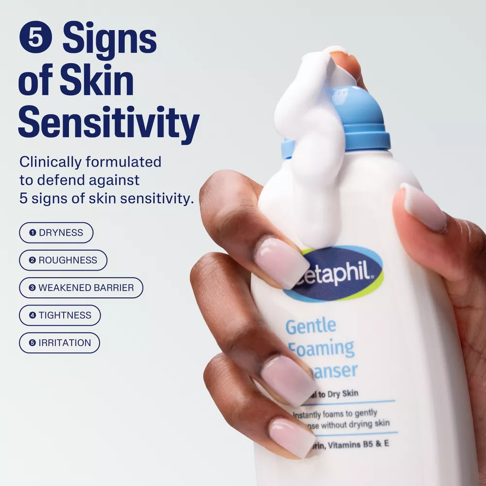 Cetaphil Gentle Foaming Facial Cleanser with Glycerin - 8 fl oz (237ml) - Image 3