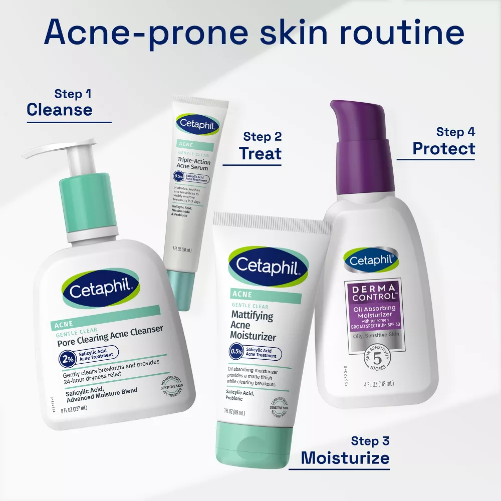 Cetaphil Gentle Clear Salicylic Acid Acne Pore Cleanser - 8 fl oz (237ml) - Image 8