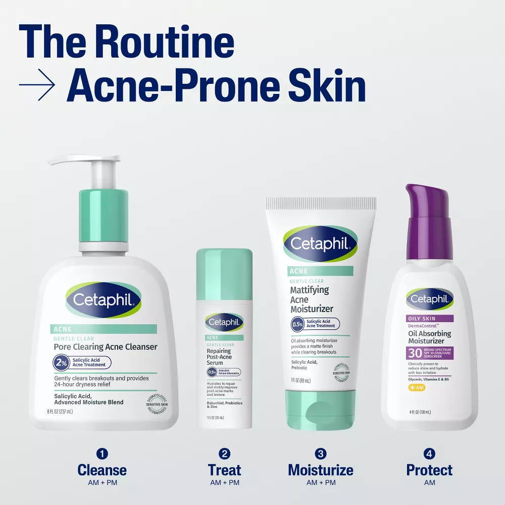 Cetaphil Gentle Clear Salicylic Acid Acne Pore Cleanser - 8 fl oz (237ml) - Image 4