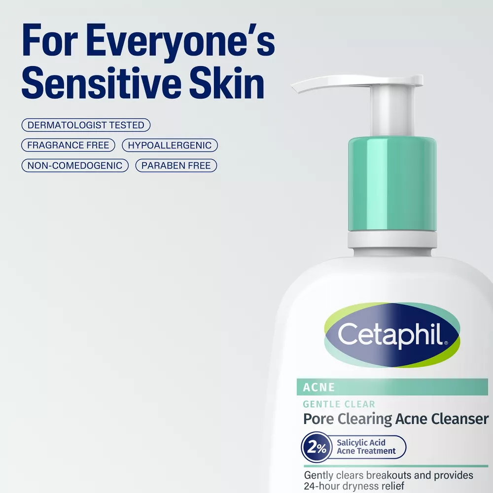 Cetaphil Gentle Clear Salicylic Acid Acne Pore Cleanser - 8 fl oz (237ml) - Image 5