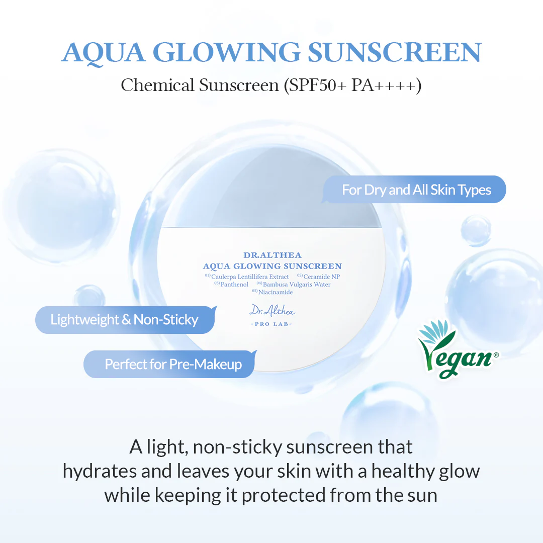 Dr. Althea Aqua Glowing Sunscreen SP50 45ml - Image 3