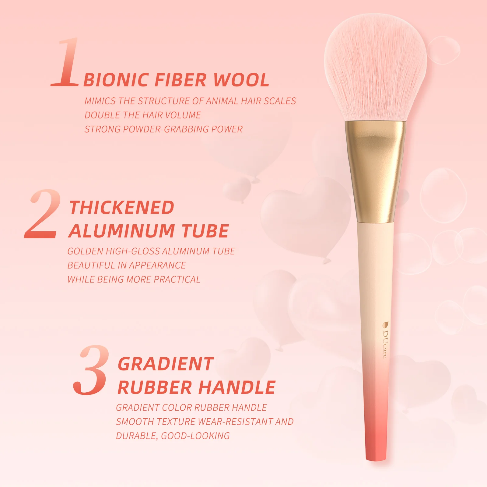 DUCARE Love Struck 14Pcs Face & Eye Brush Set - Image 4