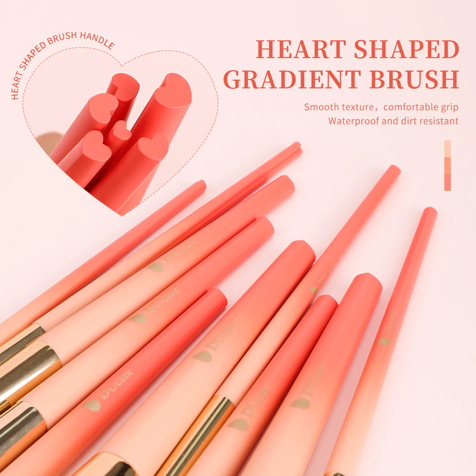 DUCARE Love Struck 14Pcs Face & Eye Brush Set - Image 5