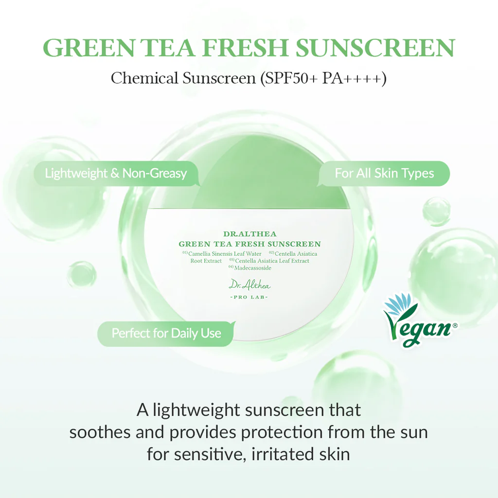 Dr. Althea – Green Tea Fresh Sunscreen 45ml - Image 3