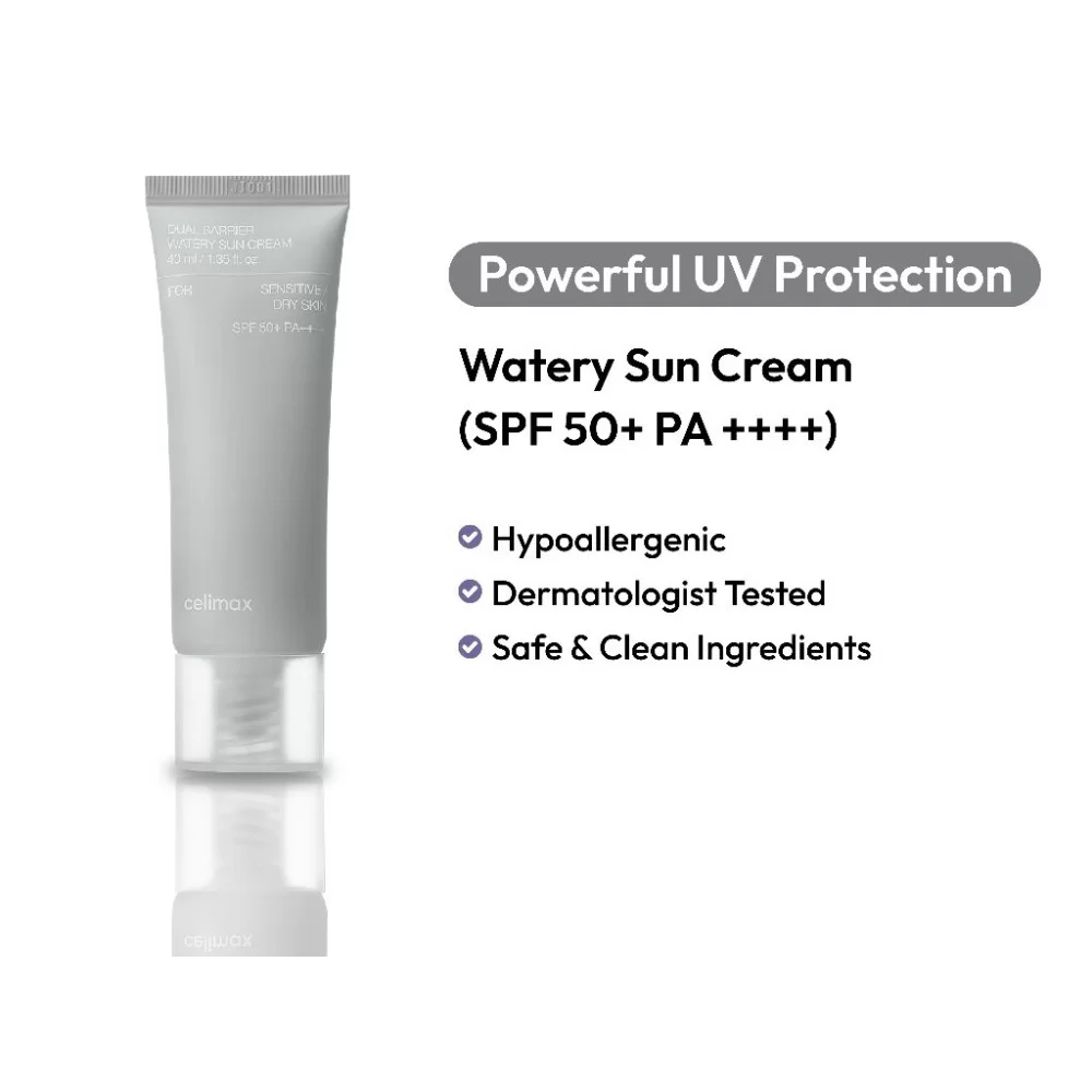 Celimax - Dual Barrier Watery Sun Cream SPF 50+ PA++++ 40ml - Image 2