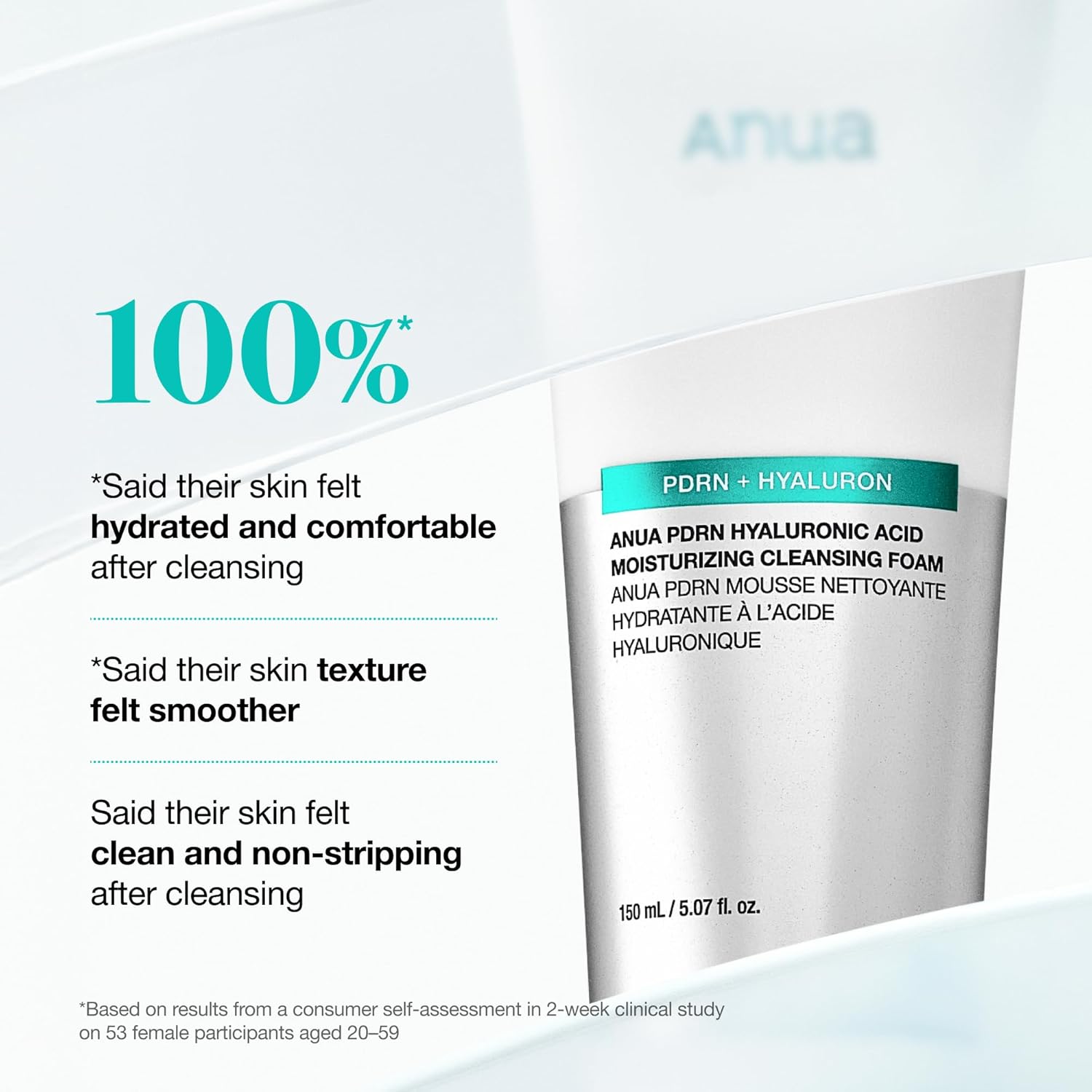 Anua PDRN Hyaluronic Acid Moisturizing Cleansing Foam, 150 ml - Image 6