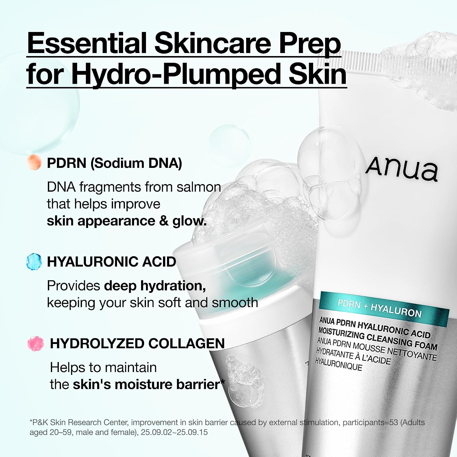 Anua PDRN Hyaluronic Acid Moisturizing Cleansing Foam, 150 ml - Image 8